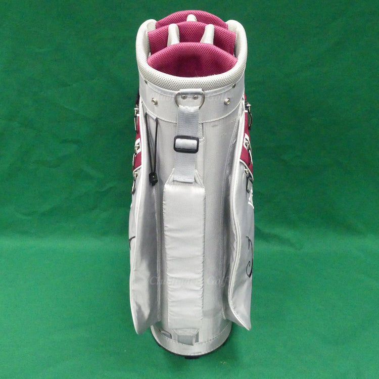 Tour Edge Moda Silk Grey/Maroon 7-Way Golf Cart Bag w/ Raincover