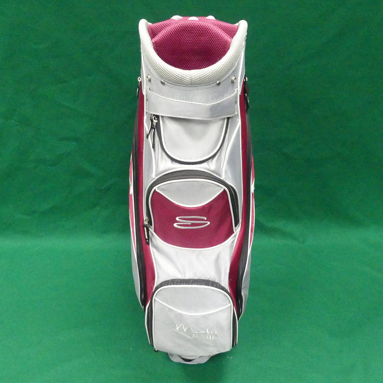 Tour Edge Moda Silk Grey/Maroon 7-Way Golf Cart Bag w/ Raincover