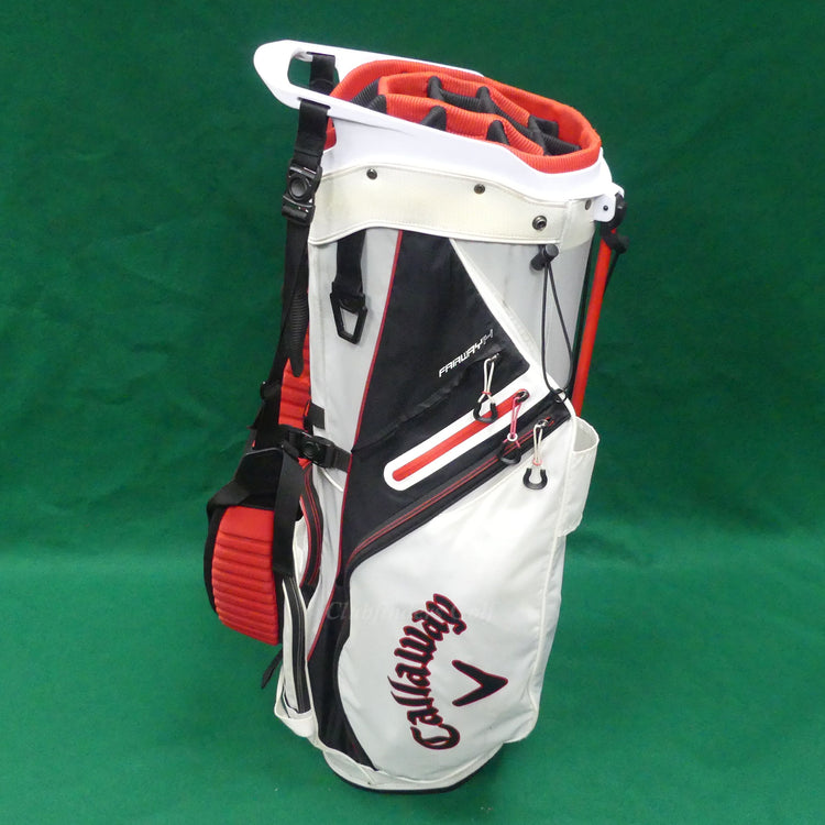 Callaway Fairway 14 White/Black/Red 14-Way Golf Stand Bag w/ Raincover *READ*