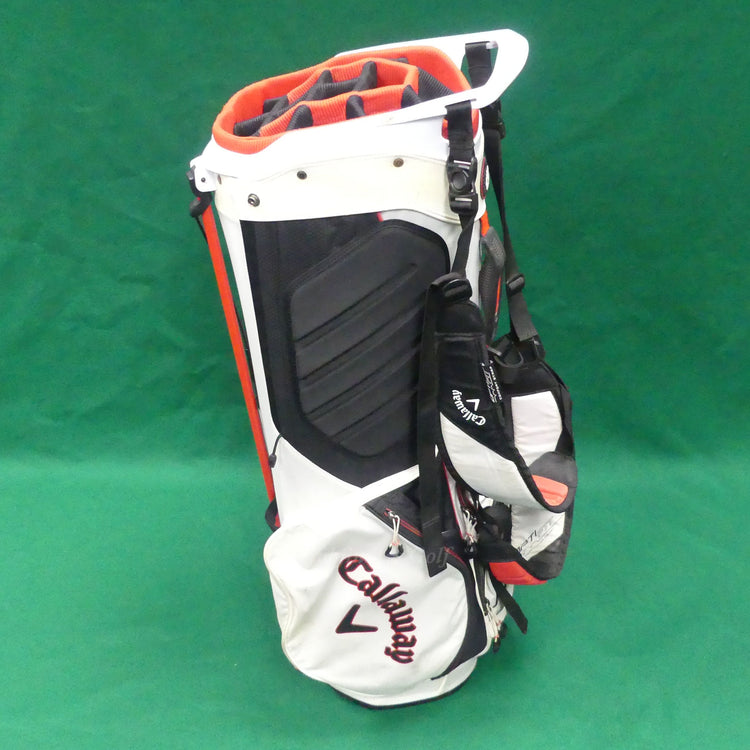 Callaway Fairway 14 White/Black/Red 14-Way Golf Stand Bag w/ Raincover *READ*