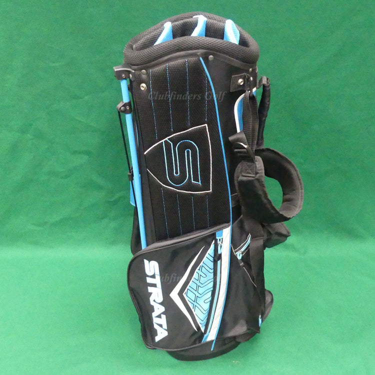 Callaway Strata Black/Blue/White 7-Way Golf Stand Bag w/ Raincover