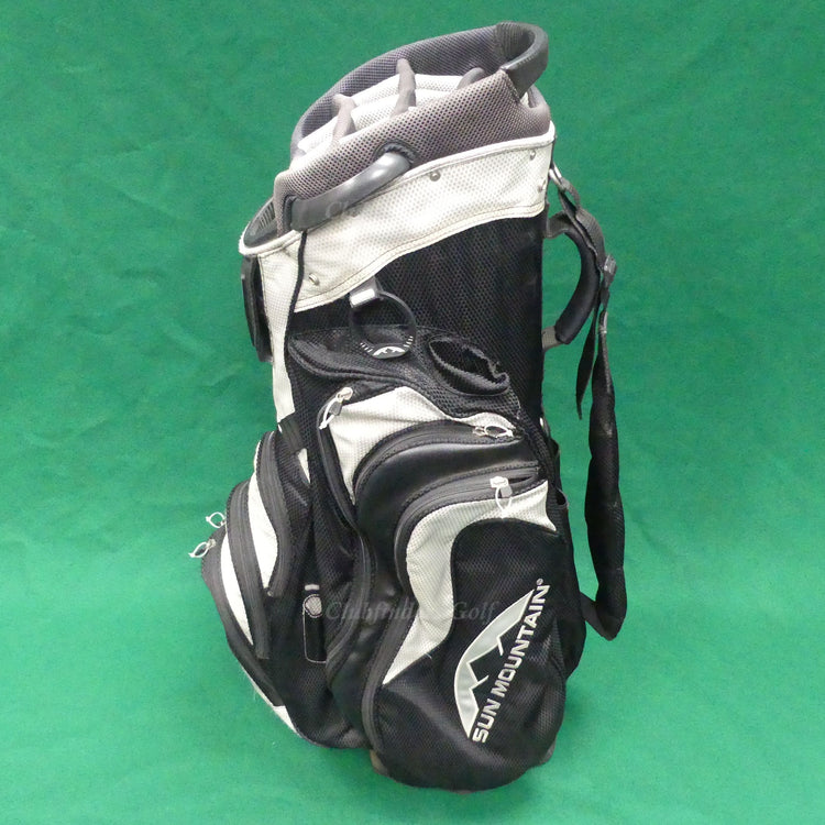 Sun Mountain C-130 Black/Silver 15-Way Golf Cart Bag (No Raincover) *READ*