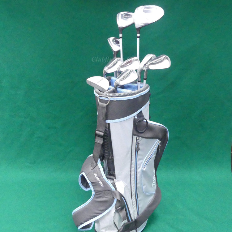 NEW LH Lady Top Flite 9-Piece Complete Golf Club Set w/ Stand Bag *READ*