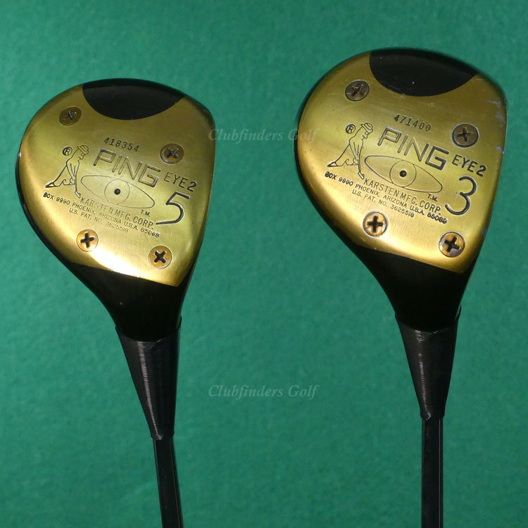 Ping Eye 2 Laminated 3 & 5 Woods Karsten KT-Shaft Steel Stiff SET OF 2