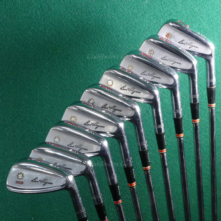 VINTAGE Ben Hogan Apex Grind 1990 2-EW, SW Iron Set Factory Apex 4 Steel Stiff