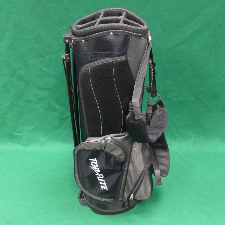 Top Flite Black/Grey 6-Way Golf Cart Bag (No Raincover)