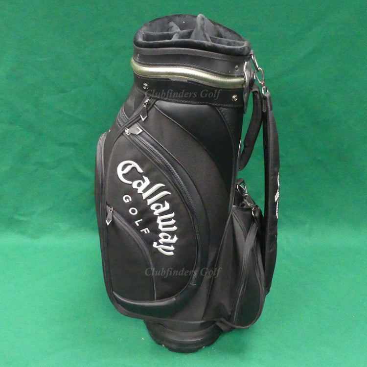 Callaway Great Big Bertha II Black 6-Way Golf Staff Cart Bag w/ Raincover