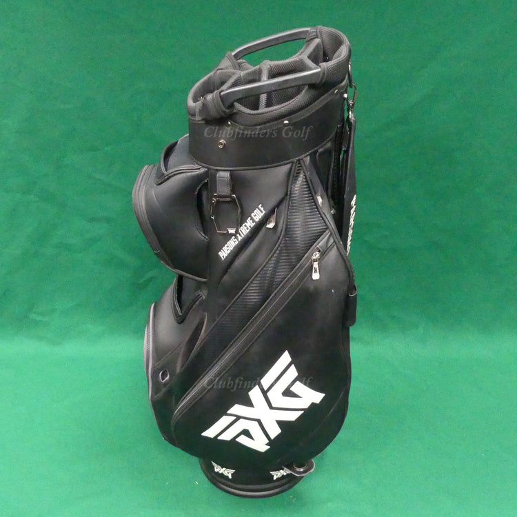 PXG Deluxe Black/White 6-Way Golf Cart Bag w/ Raincover