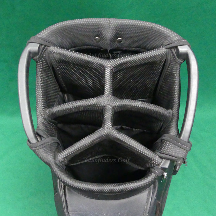 PXG Deluxe Black/White 6-Way Golf Cart Bag w/ Raincover