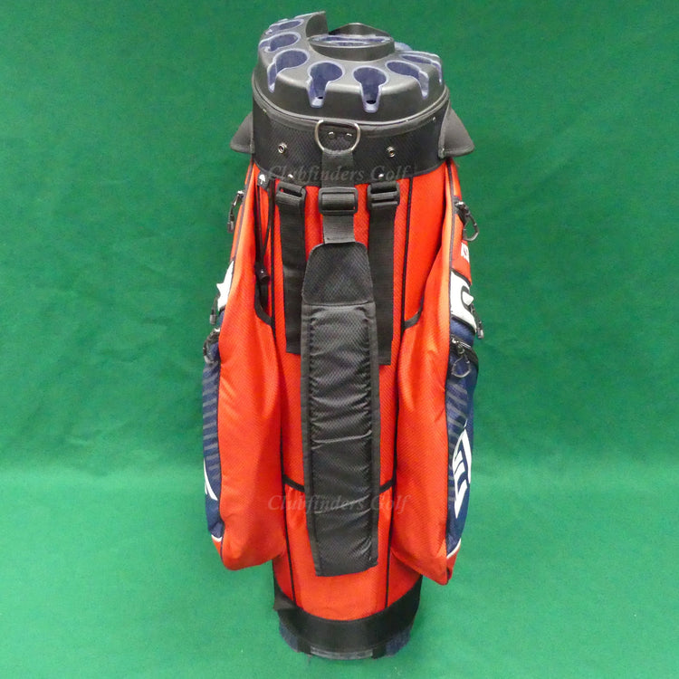 Ask Echo T-Lock 2.0 Navy/Red/White 14-Way Golf Cart Bag w/ Raincover