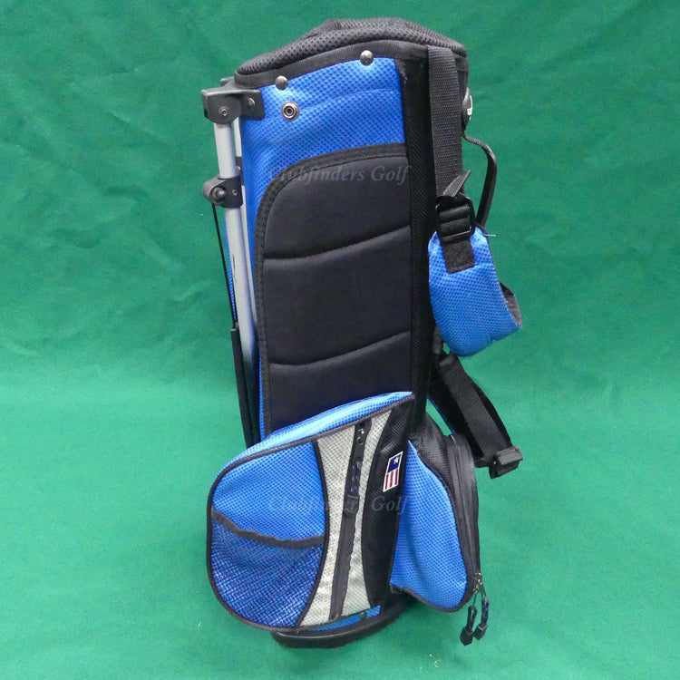 US Kids Golf 45-31 Black/Blue/Grey 25" Tall 4-Way Golf Stand Bag (No Raincover)
