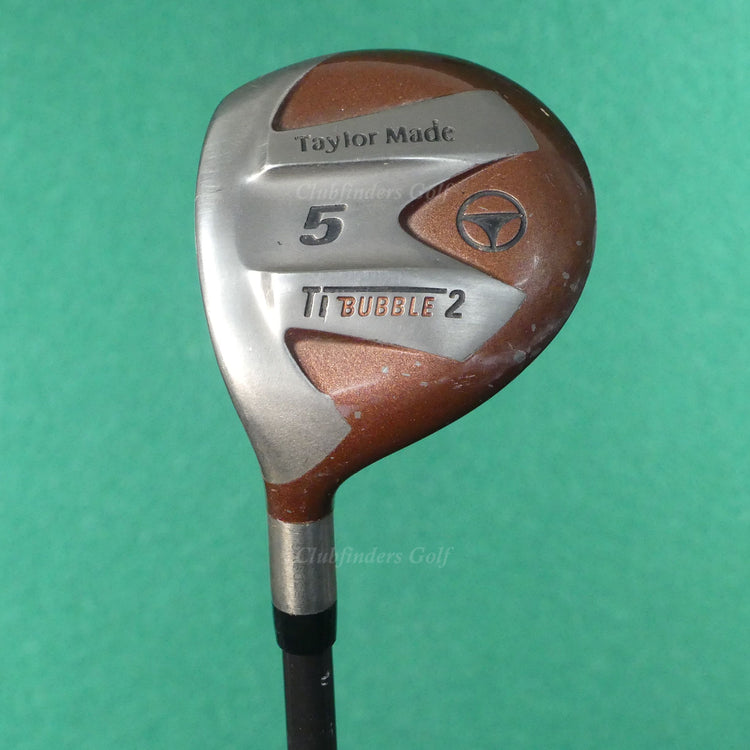 LH TaylorMade Ti Bubble 2 Fairway 5 Wood Factory Bubble 2 S-90 Graphite Stiff