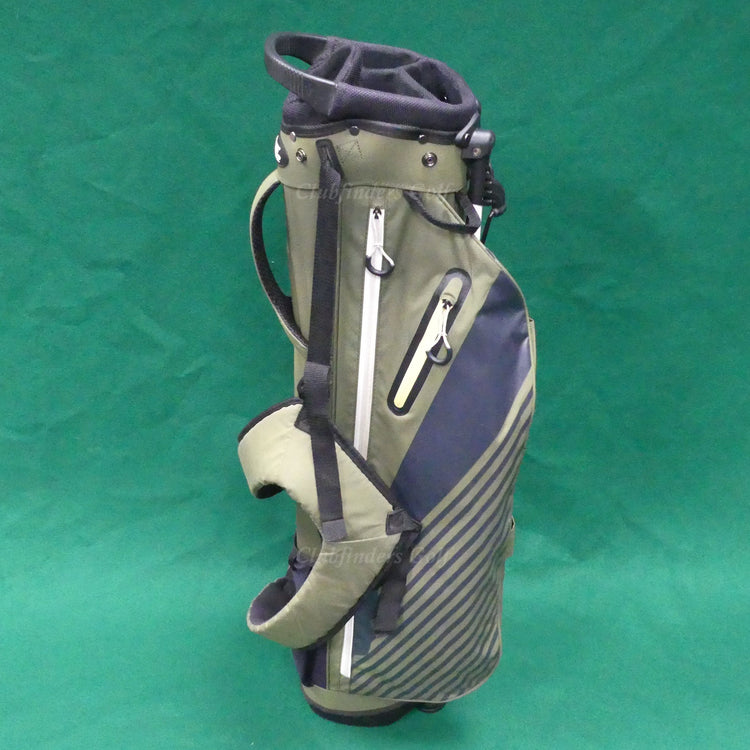 Club Champ Lightweight 4-Way Green/Black/White Golf Stand Bag & Raincover *READ*