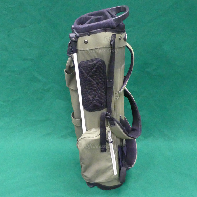 Club Champ Lightweight 4-Way Green/Black/White Golf Stand Bag & Raincover *READ*