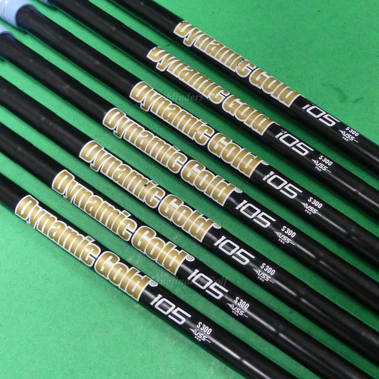 True Temper Dynamic Gold 105 VSS Pro Onyx S300 .355 Stiff Pulled Shafts SET OF 7