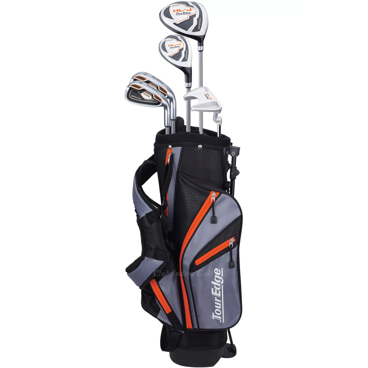 NEW JUNIOR Tour Edge Hot Launch HL-J Orange 5-Piece Golf Club Set w/ Stand Bag