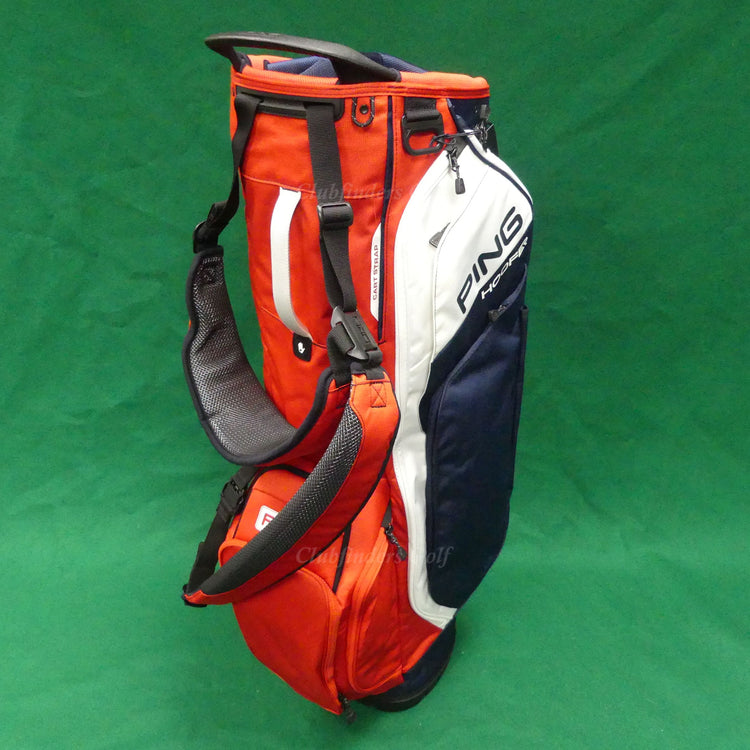 NEW Ping Hoofer 2023 Navy/Red/White Golf Stand Bag w/ Raincover