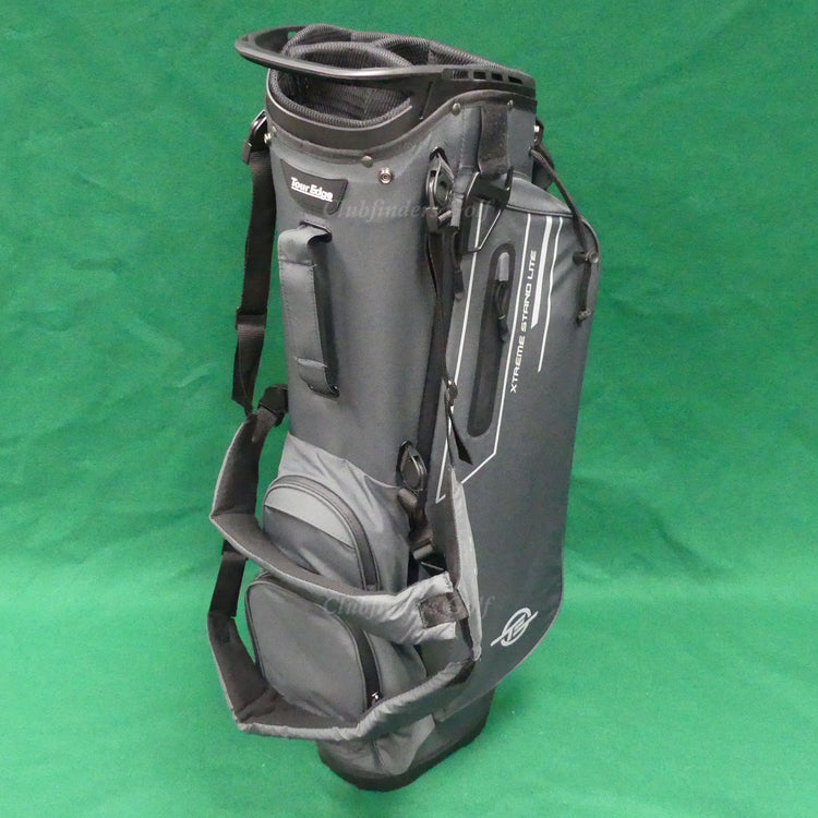 NEW Tour Edge Xtreme Lite Dark Grey 5-Way Golf Stand Bag w/ Raincover