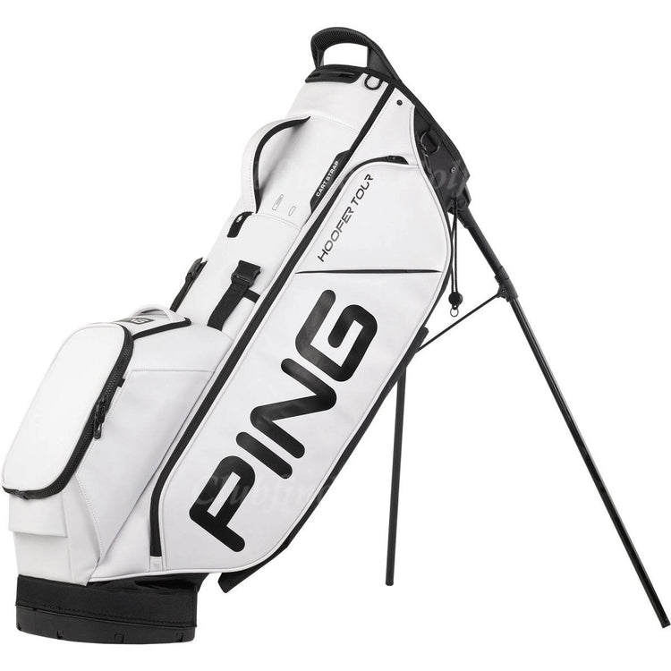 NEW Ping Hoofer Tour White / Black Golf Stand Bag w/ Raincover