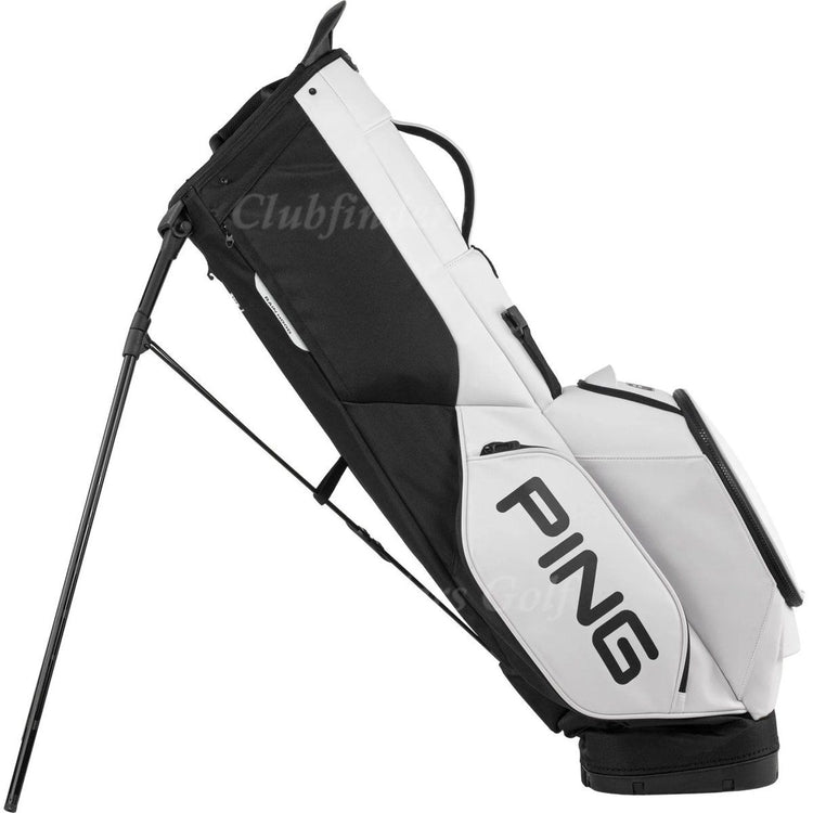 NEW Ping Hoofer Tour White / Black Golf Stand Bag w/ Raincover