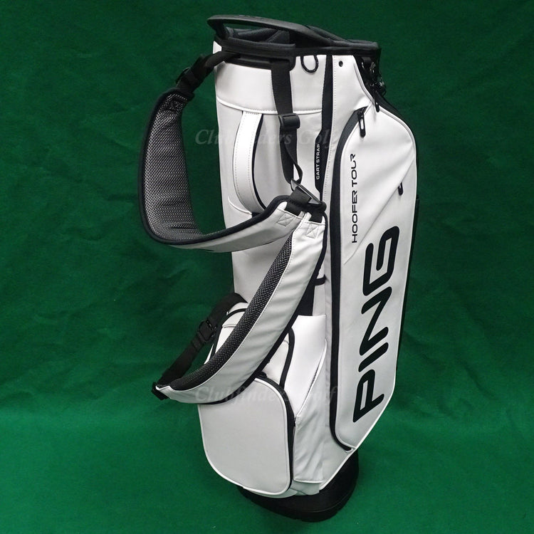 NEW Ping Hoofer Tour White / Black Golf Stand Bag w/ Raincover