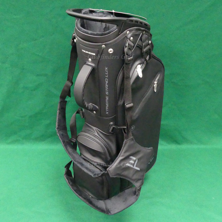 NEW Tour Edge Xtreme Lux Black 5-Way Golf Stand Bag w/ Raincover