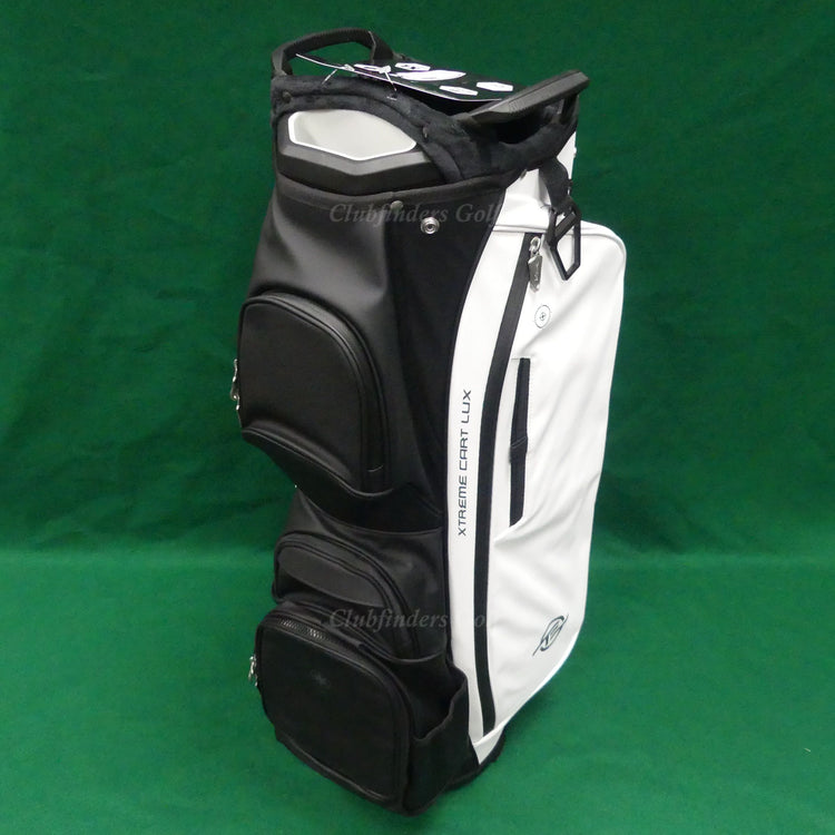 NEW Tour Edge Xtreme Lux Black / White 5-Way Golf Cart Bag w/ Raincover