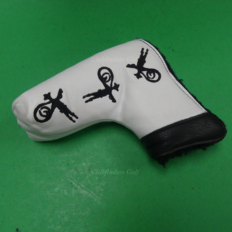 Links and Kings Embroidered Vaquero Club Logo White/Black Blade Putter Headcover