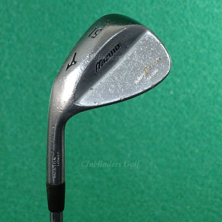 LH Mizuno MP T Series Chrome 51-6 51° Gap Wedge Dynamic Gold Steel Wedge Flex