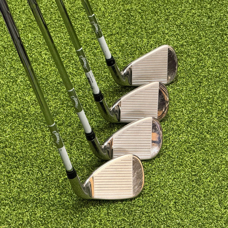 LH Callaway X2 Hot 4-AW Iron Set True Temper Speed Step 85 Steel Regular