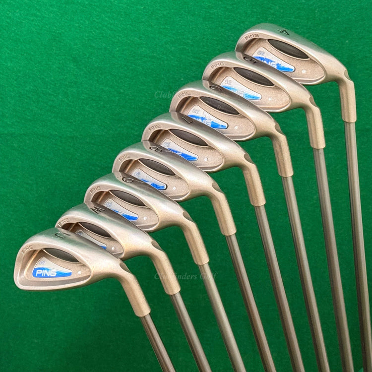 Ping G2 Silver Dot 4-UW Iron Set Ping TFC 100 Tip Flex Control Graphite Regular