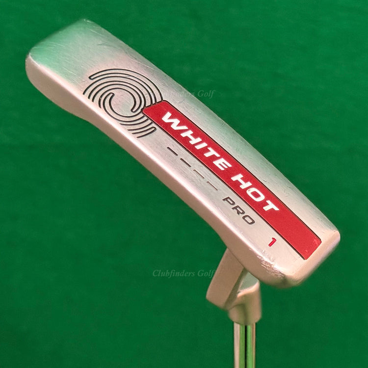 Odyssey White Hot Pro 1 Chrome Plumbers-Neck 34.5" Putter w/ Super Stroke