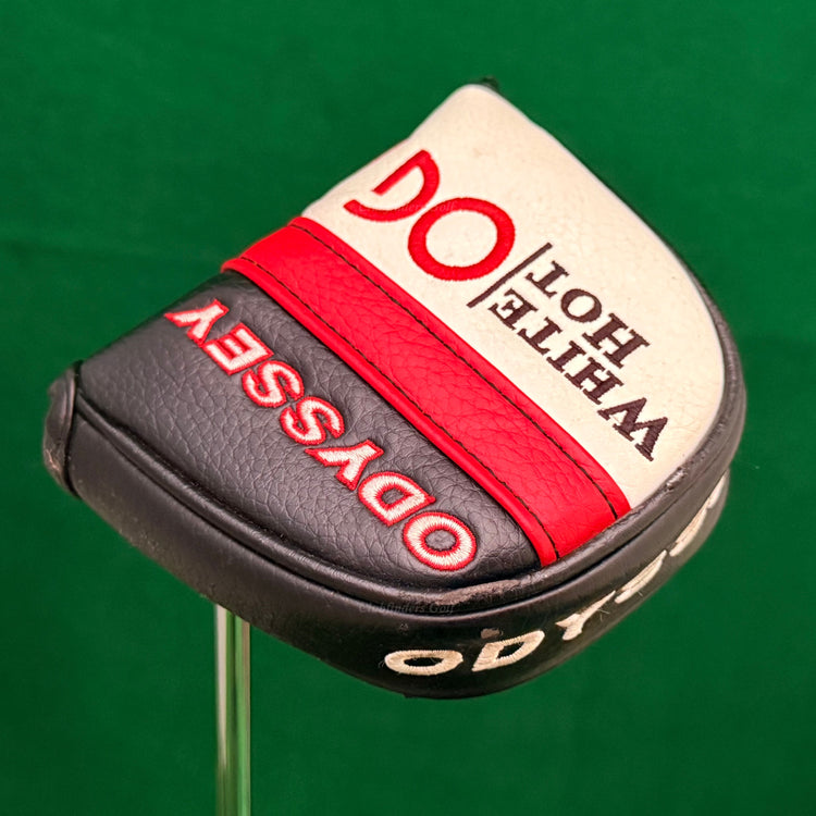 LH Odyssey White Hot OG 7S 35" Slant-Neck Mallet Putter w/Super Stroke & HC