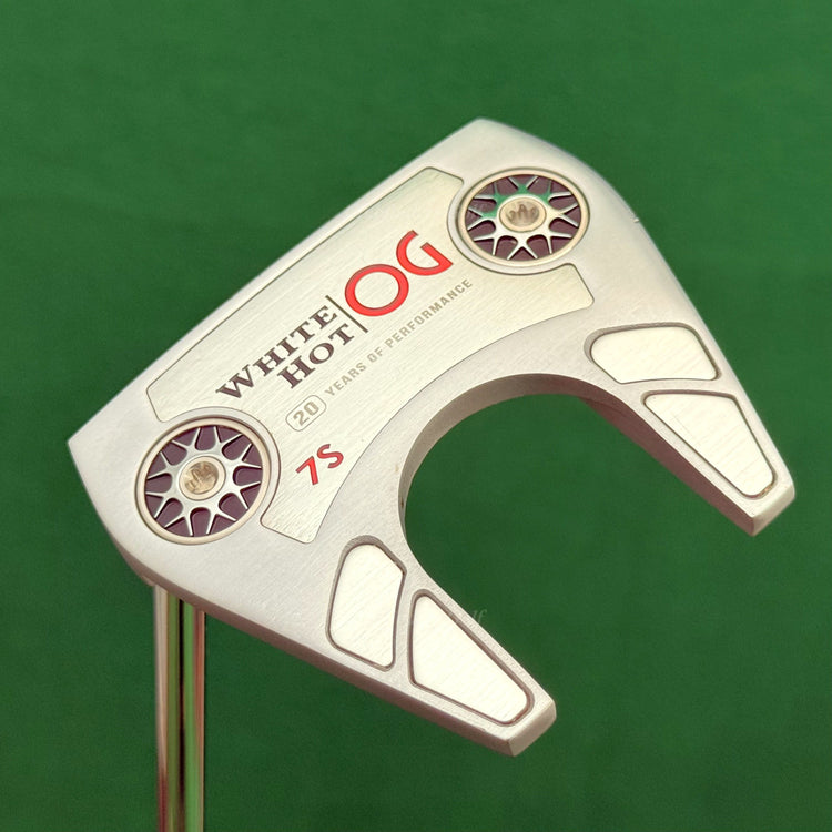 LH Odyssey White Hot OG 7S 35" Slant-Neck Mallet Putter w/Super Stroke & HC