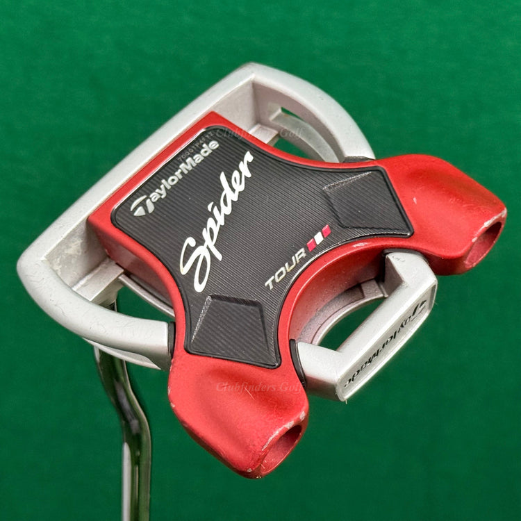 LH TaylorMade Spider Tour Red/Silver 34" Putter Golf Club W/ Super Stroke & HC