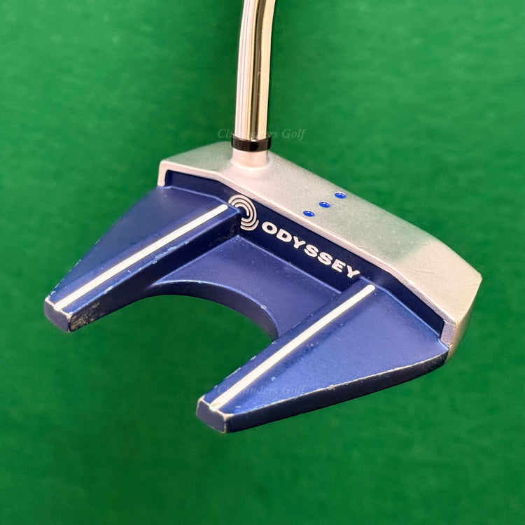 Odyssey Stroke Lab Seven Blue 33" Double-Bend Mallet Putter BGT Stability Tour