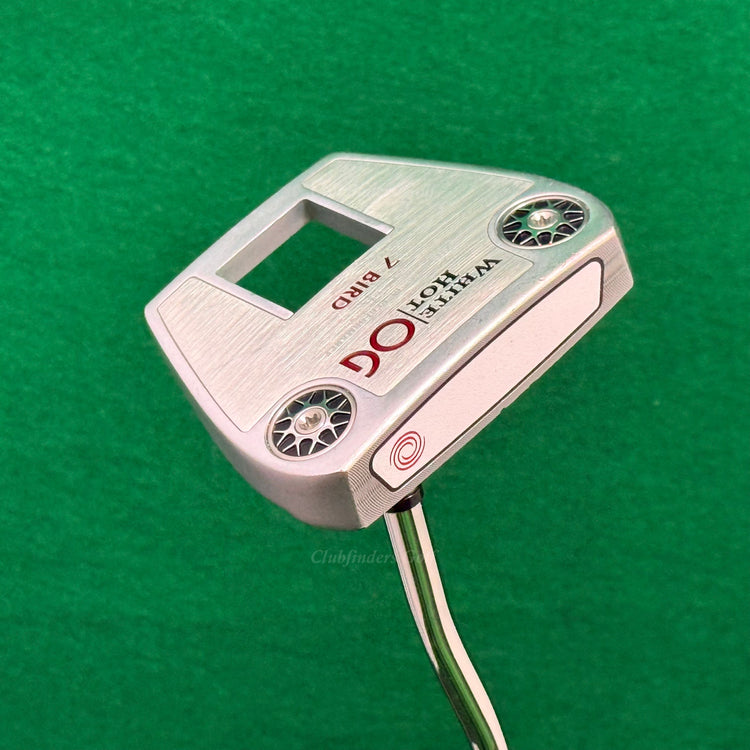 Odyssey White Hot OG 7 Bird 34" Double-Bend Mallet Putter W/ Super Stroke