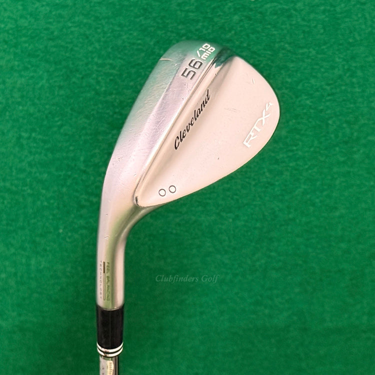 LH Cleveland RTX-4 Mid Chrome 56-10 56° Sand Wedge DG S400 TI Steel Stiff