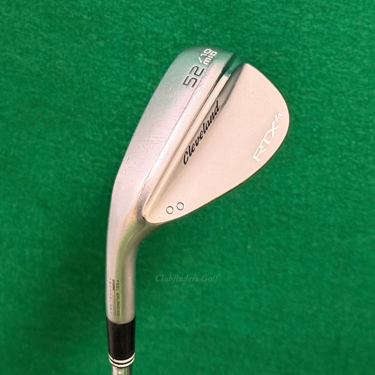 LH Cleveland RTX-4 Mid Chrome 52-10 52° Gap Wedge DG S400 TI Steel Stiff
