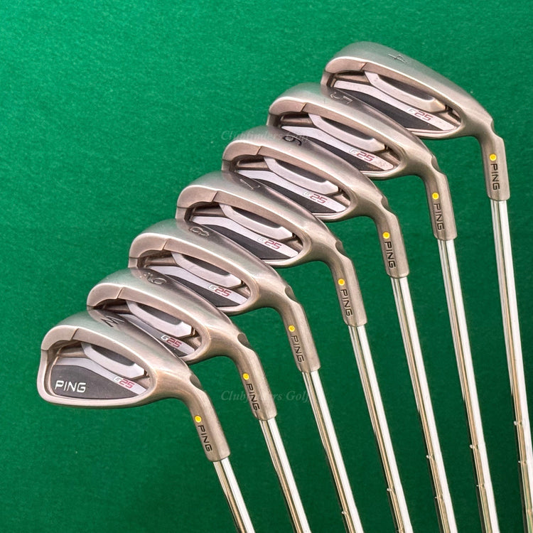 Ping G25 Yellow Dot 4-PW Iron Set Factory CFS Steel Extra Stiff