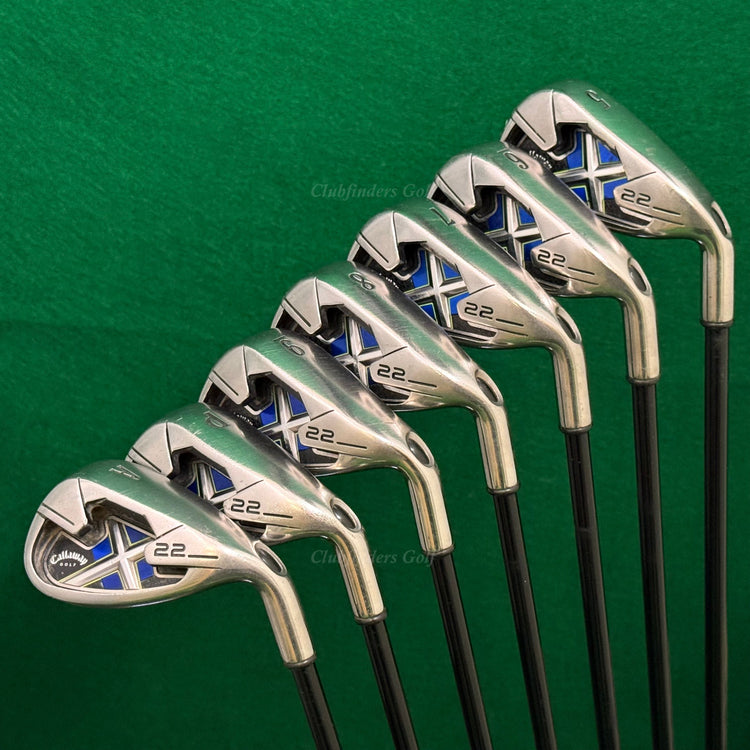 Callaway X-22 5-AW Iron Set Factory Mid-Kick 75g Graphite Seniors