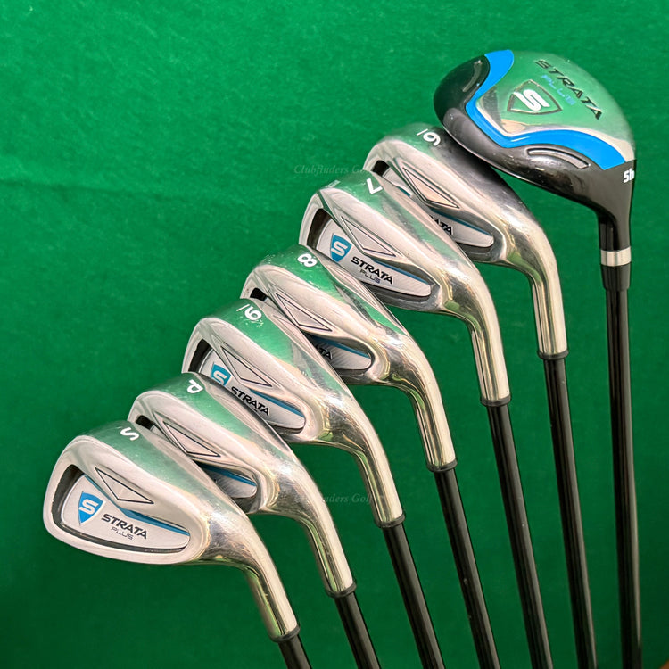 Lady Callaway Golf Srata Plus 5H-PW, SW Iron Set Factory Graphite Ladies w/ HC