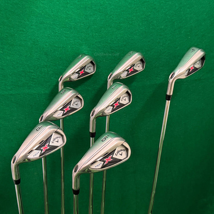 LH Callaway X Hot 2019 4-PW Iron Set True Temper Speed Step 85 Steel Stiff