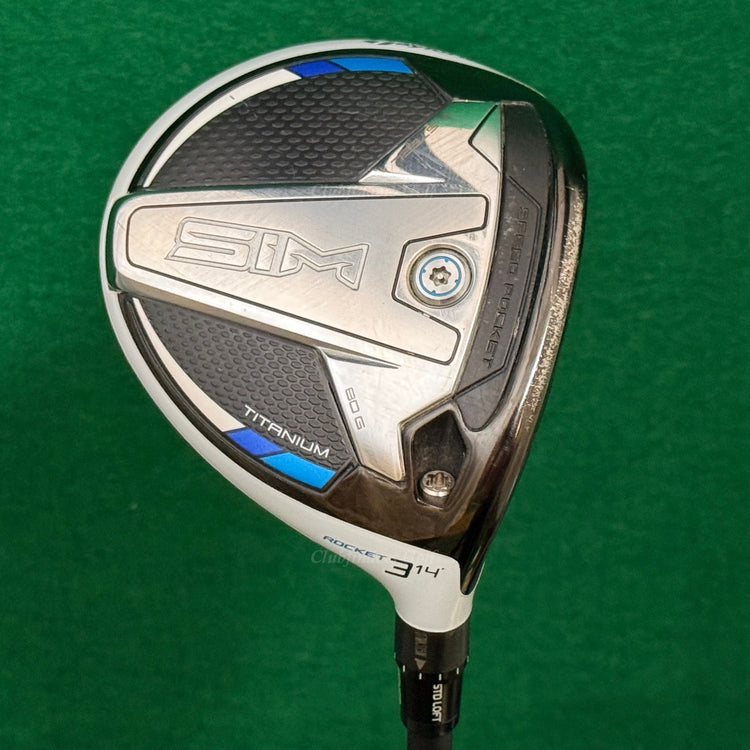 TaylorMade Sim Titanium Rocket 14° Fairway Wood 3 Mitsubishi REAX 75-S Stiff