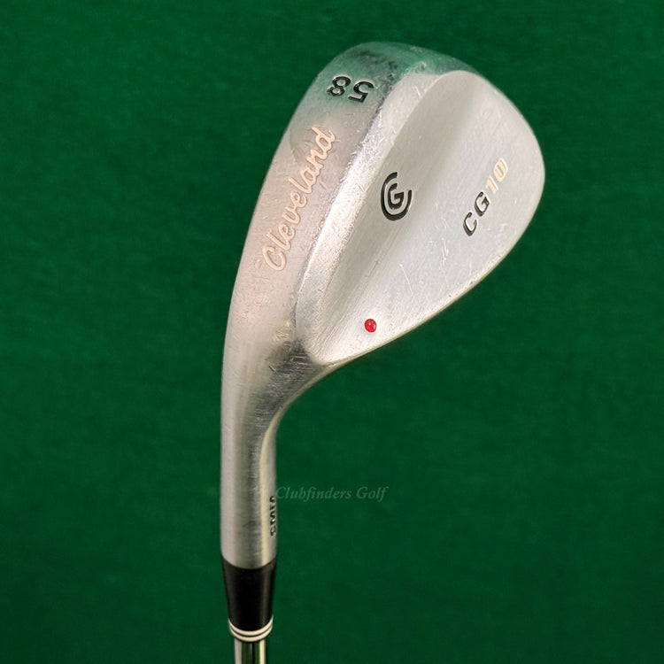 LH Cleveland CG10 CMM Chrome 58° Lob Wedge Dynamic Gold Steel Wedge Flex