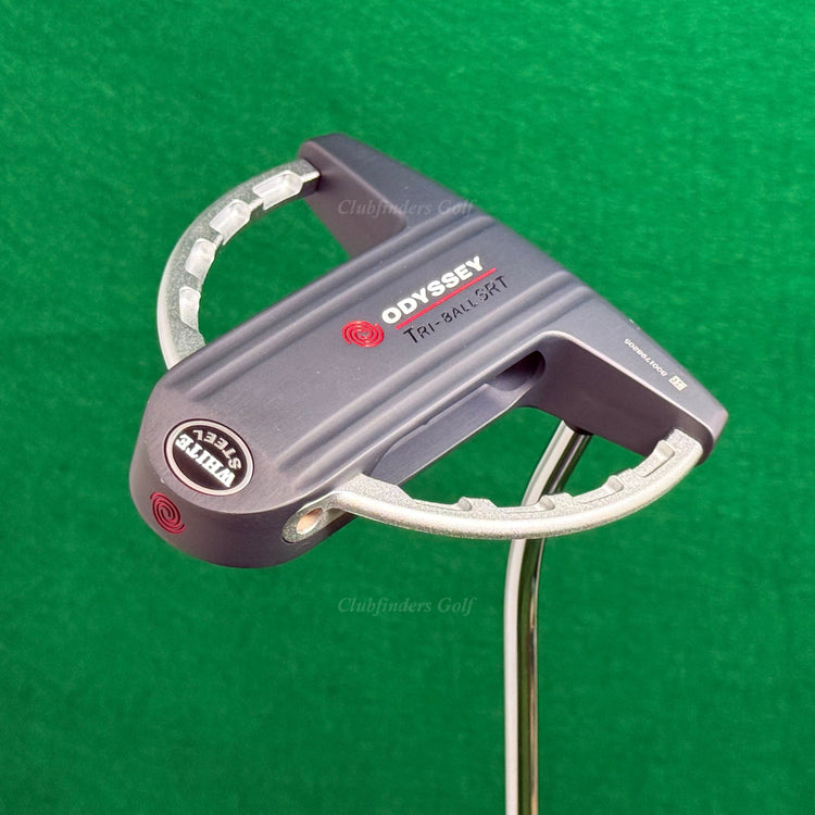 Odyssey White Steel Tri-Ball SRT 34" Single-Bend Mallet Putter Golf Club w/ HC