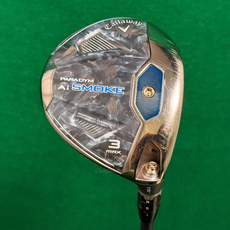 Callaway Paradym Ai Smoke Max 15° Fairway Wood 3 Vanquish 4/R2 Seniors w/HC