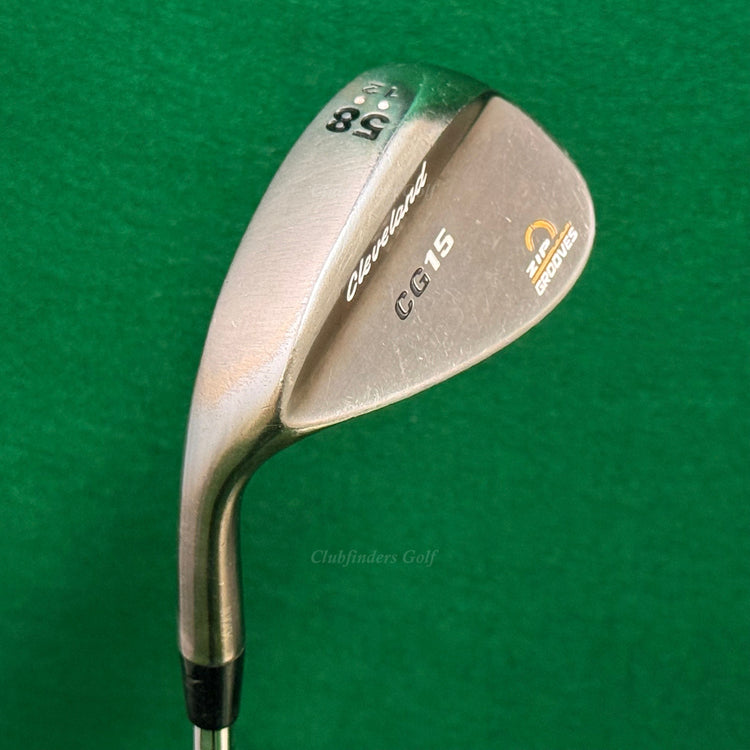 LH Cleveland CG15 ZIp Grooves Oil Quench 58-12 58° Lob Wedge Stepped Wedge Flex