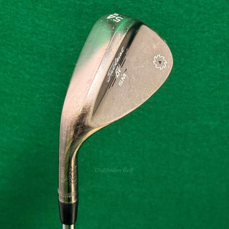 LH Titleist Vokey SM7 Brushed 54-10S 54° Sand Wedge Vokey Design Wedge Flex