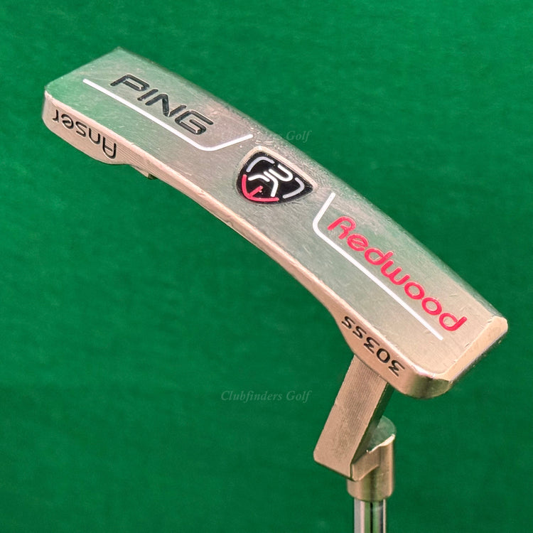 Ping Redwood ANSER 303ss Red Dot Nickel 35" L-Neck Putter w/ Super Stroke